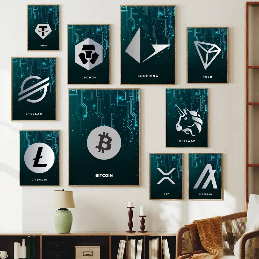 Tech Circuit Crypto Symbol Pos - Office Print Tech recension och pris