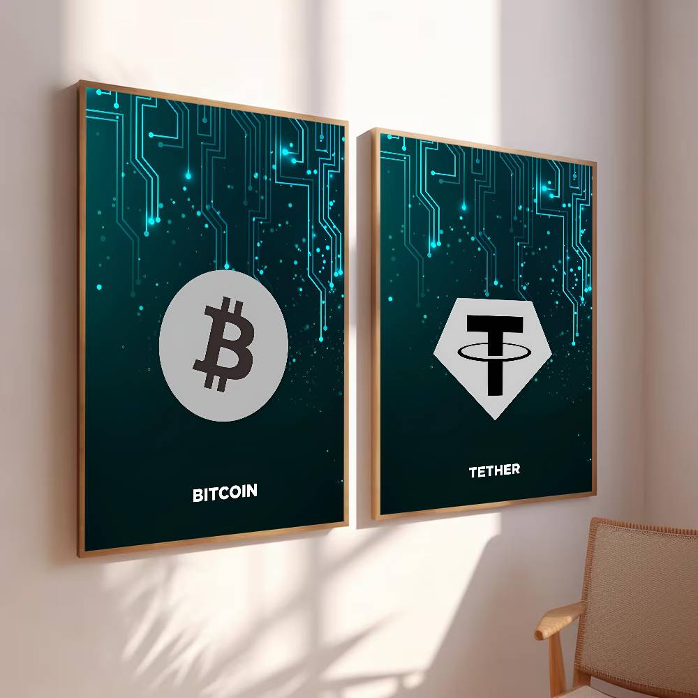 Tech Circuit Crypto Symbol Pos - Office Print Tech recension och pris