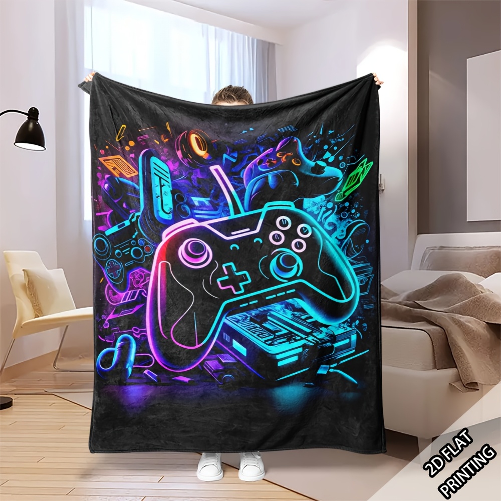 Vibrant Gamepad Tech Art Throw - Office Print Tech recension och pris