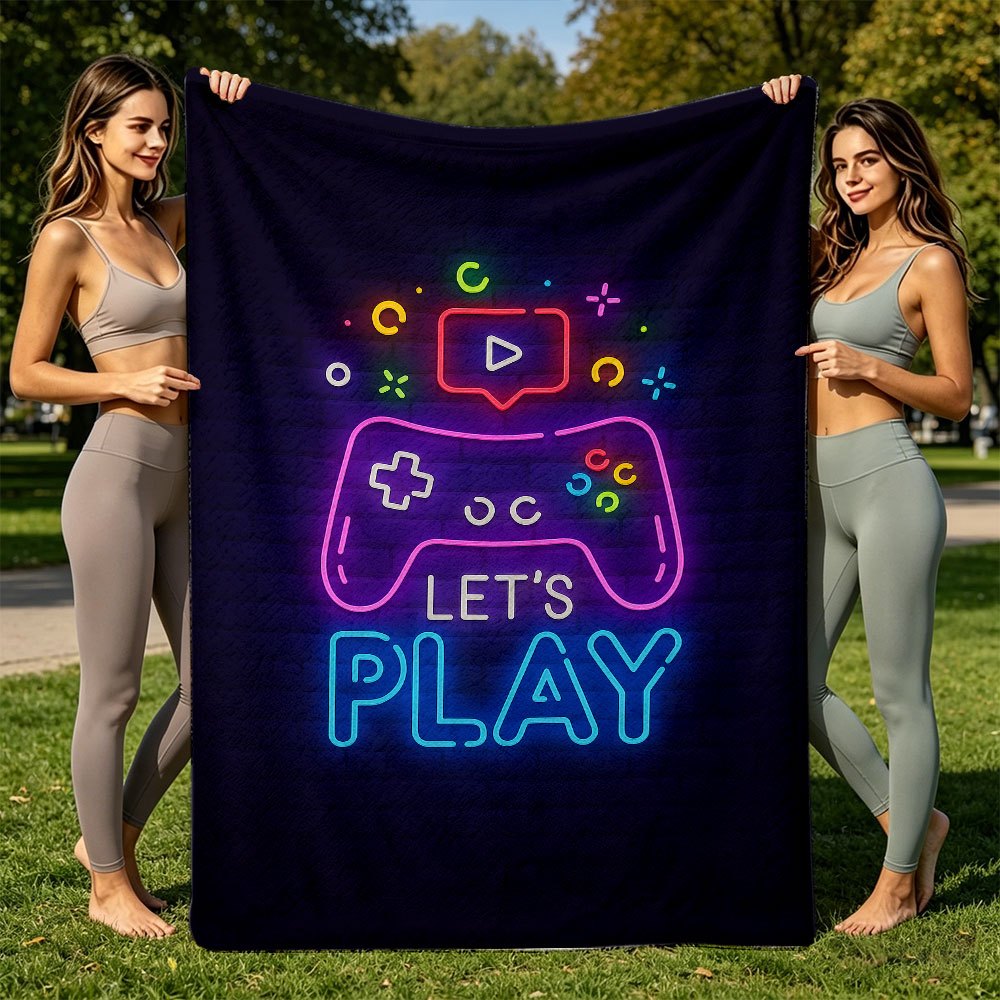 Vibrant Gamepad Tech Art Throw - Office Print Tech recension och pris