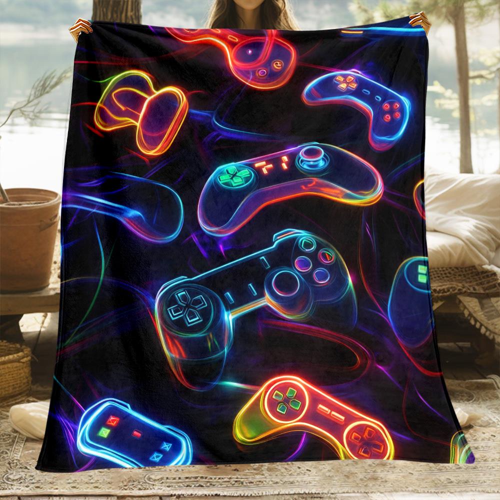 Vibrant Gamepad Tech Art Throw - Office Print Tech recension och pris