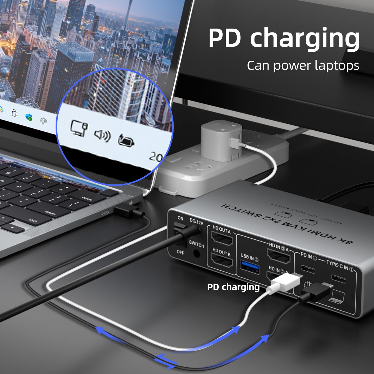 USB C HDMI DP KVM Switch 2 Mon - Kvm Switch Dual Monitor recension och pris