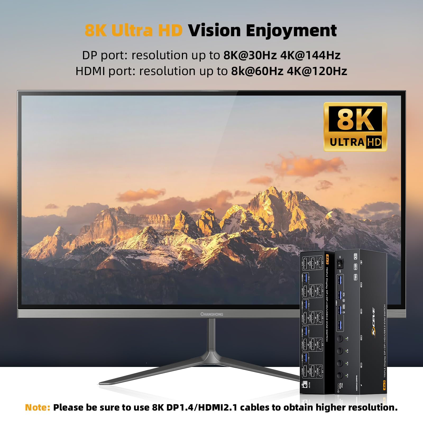 8K@60Hz KVM Switch 4/3/2 Compu - Kvm Switch Dual Monitor recension och pris