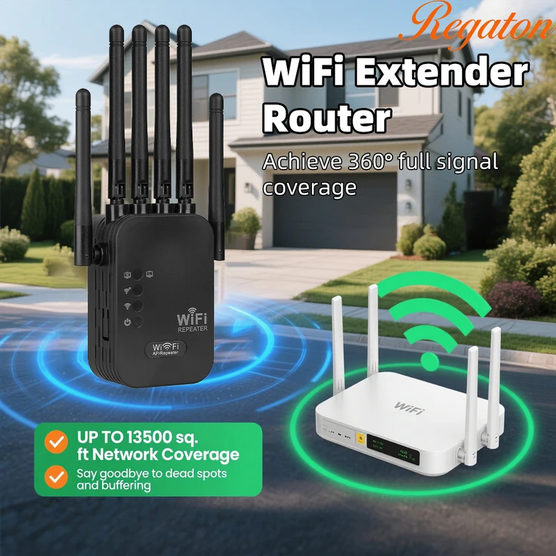 Wireless 5G WiFi Repeater 1200 - Wifi Range Extender recension och pris
