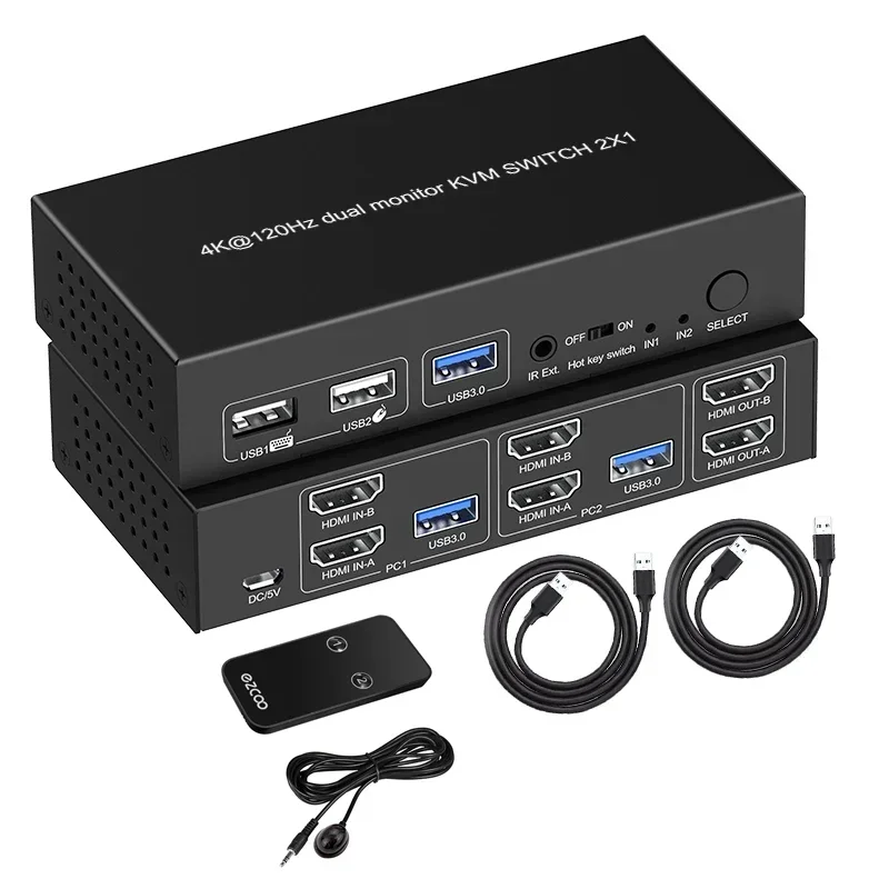 In stock 8K@60Hz 4K@120Hz HDMI - Kvm Switch Dual Monitor recension och pris