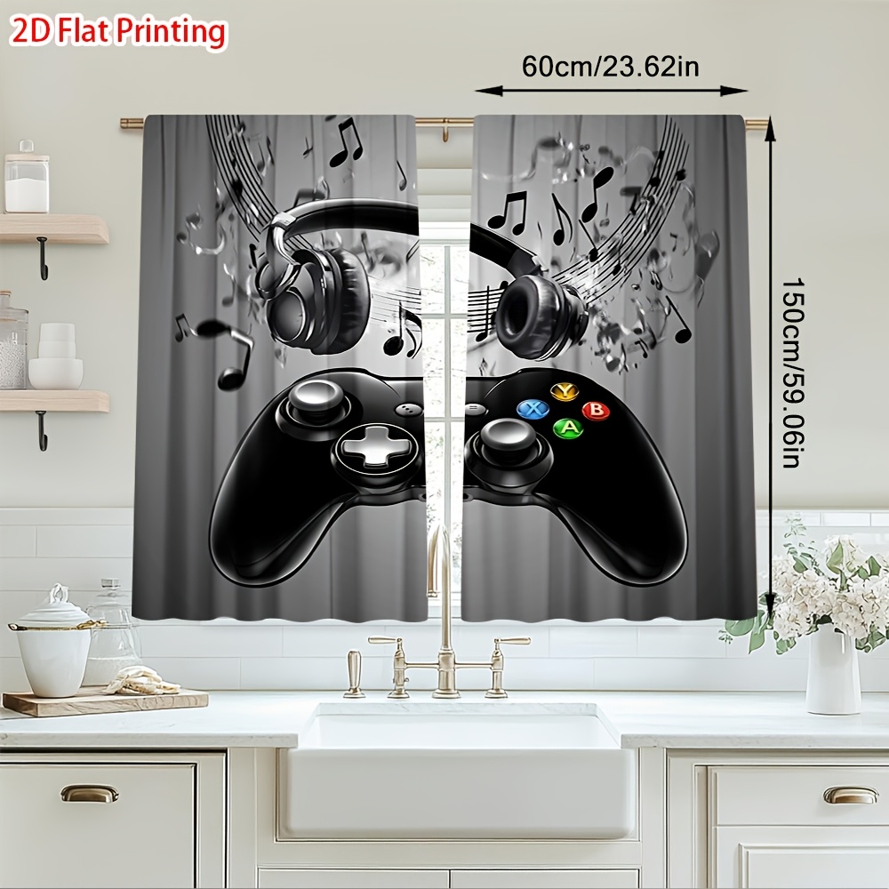 2pcs Game Controller Curtains  - Office Print Tech recension och pris