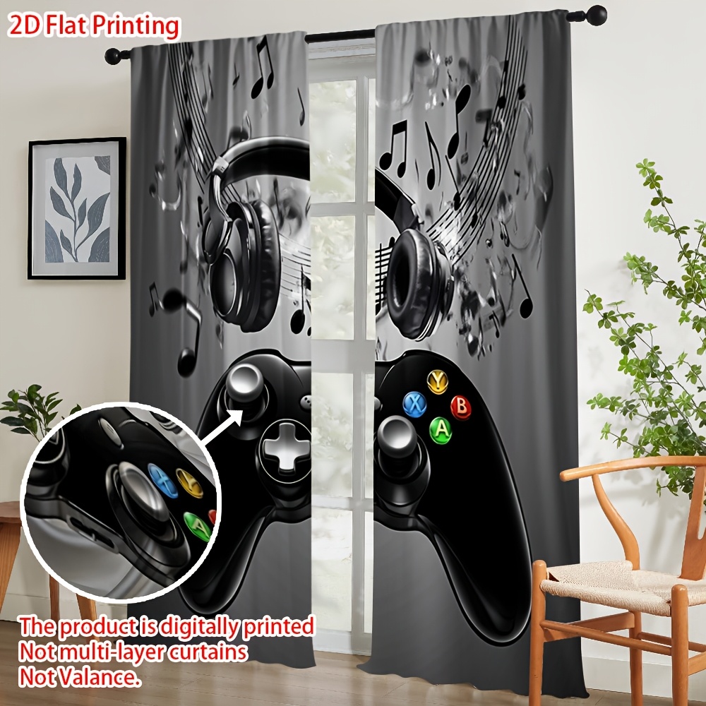 2pcs Game Controller Curtains  - Office Print Tech recension och pris