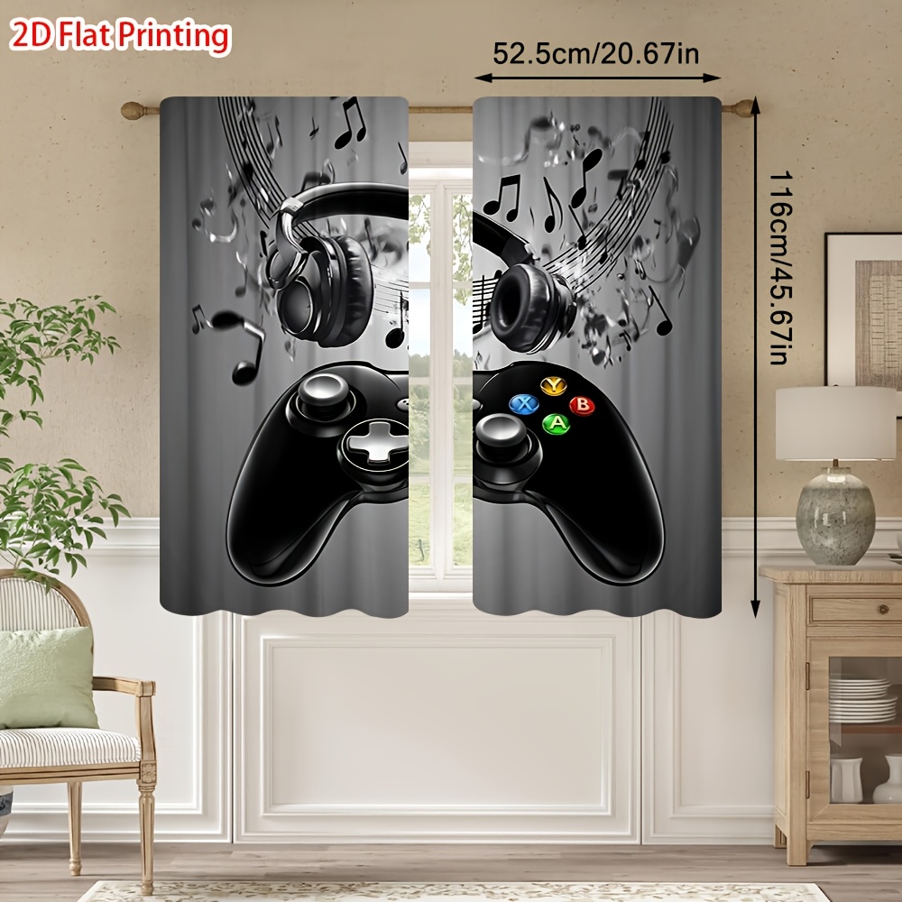 2pcs Game Controller Curtains  - Office Print Tech recension och pris