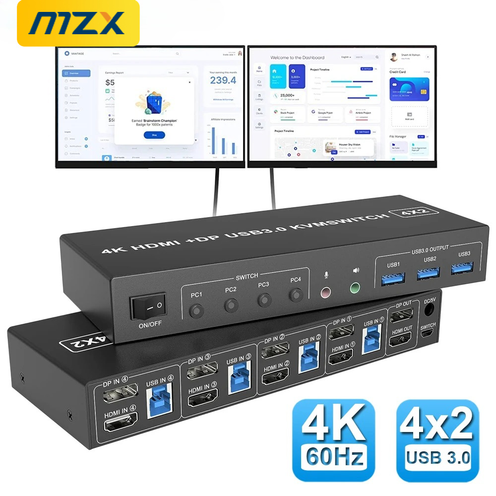 MZX 4 Port KVM Switch HDMI-Com - Kvm Switch Dual Monitor recension och pris
